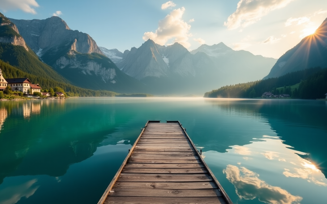 a dock on a lake